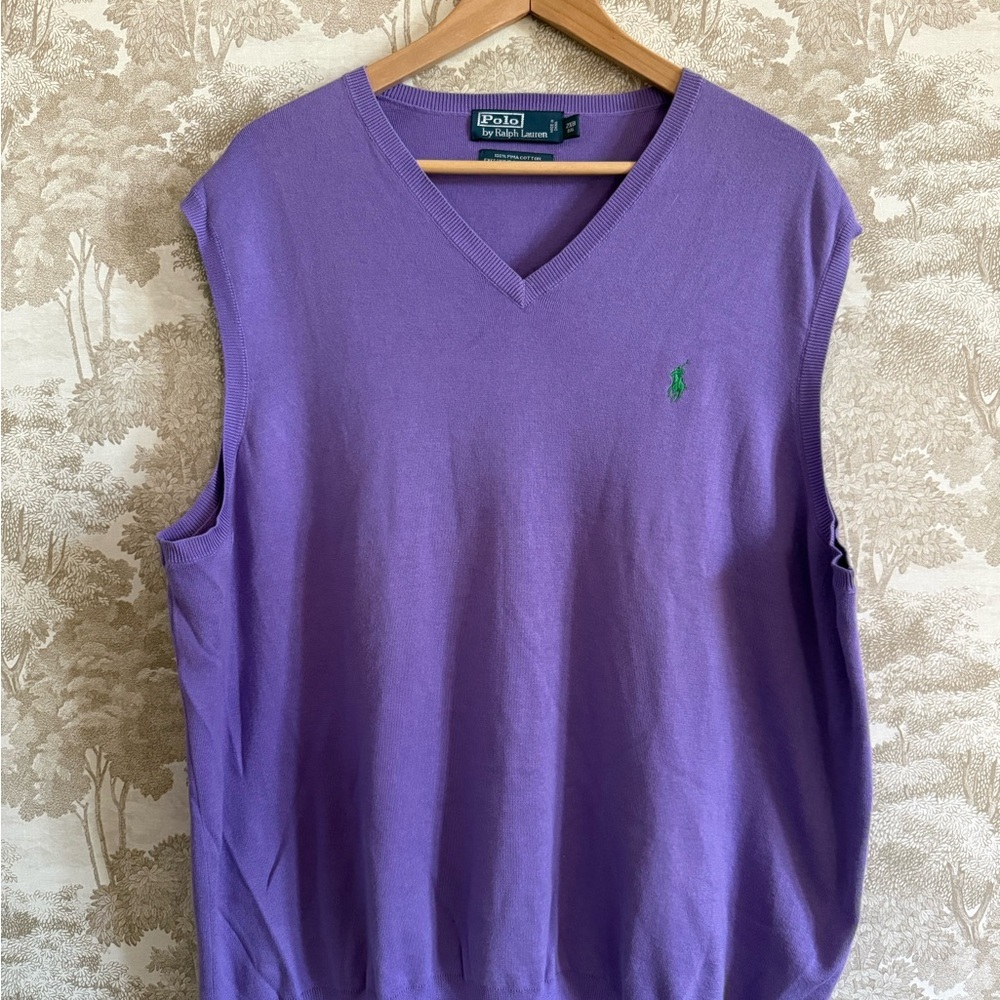 Polo Ralph Lauren Purple V-Neck Sweater Vest